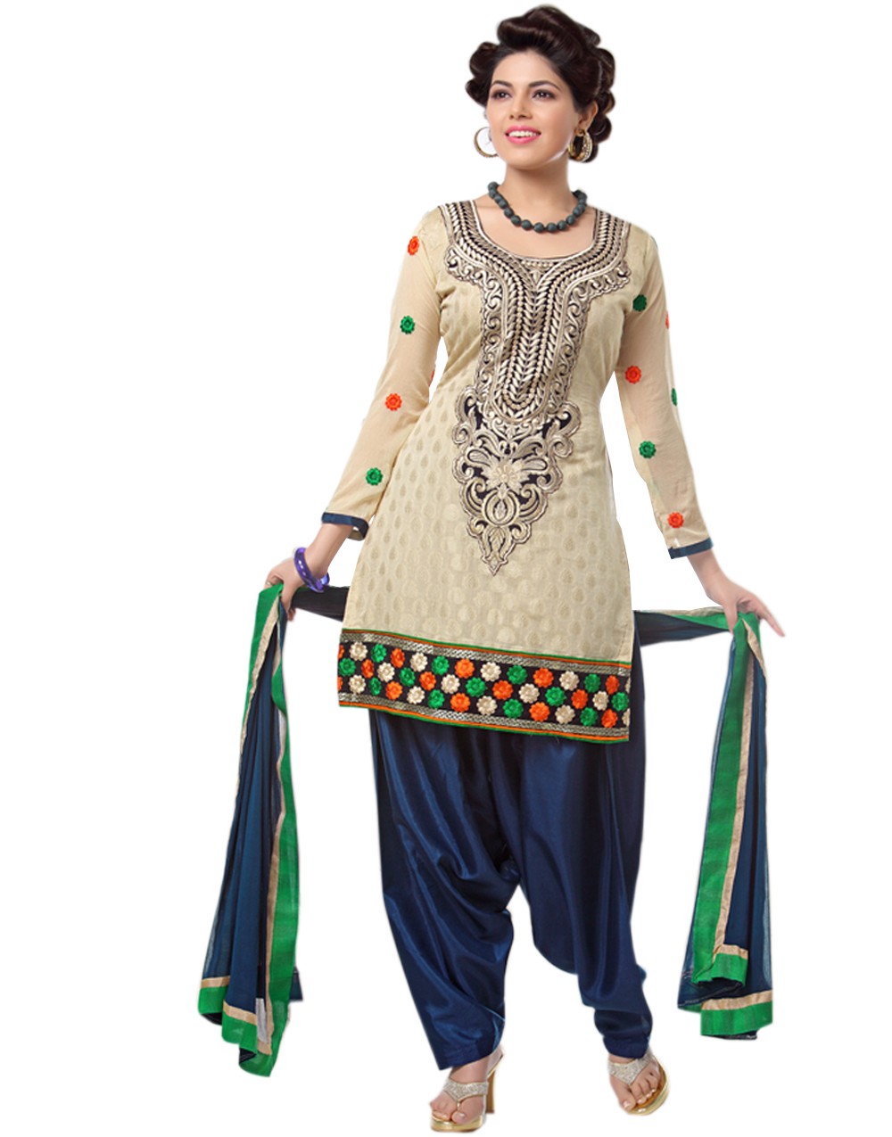 Stylish Designer Unstitch Patiala Salwar Suite Dress | The Fashion World